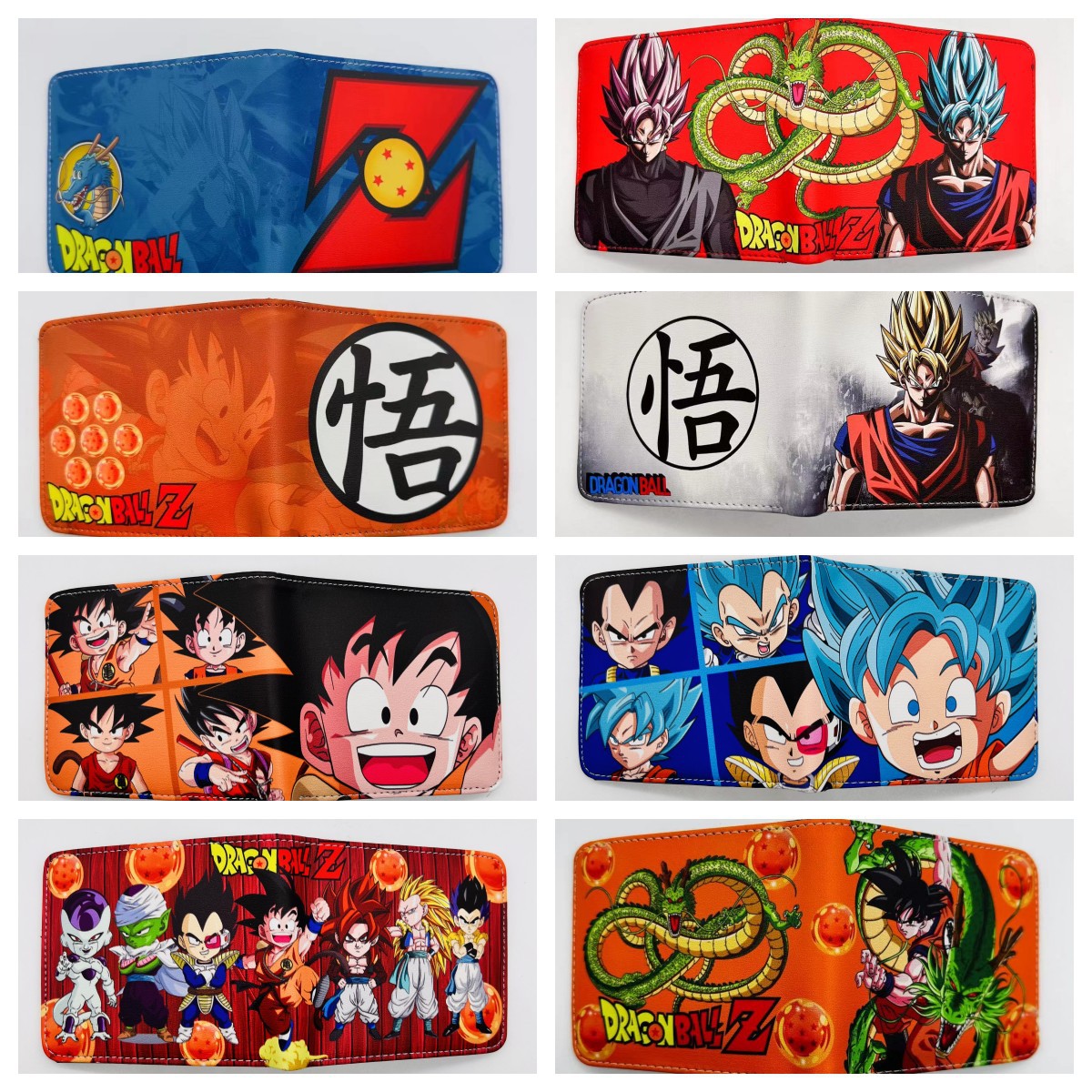 Anime Dragon Ball periférico dinero corto wukong Wu palabra estudiantes masculinos y femeninos corto monedero titular de la tarjeta en stock
