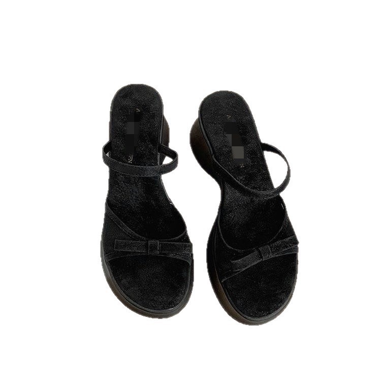 Fairy Beige aumentó la altura de las zapatillas de fondo grueso 2026 nuevo estilo de verano para vestir con una falda anti-deslizante zapatillas frías image 5
