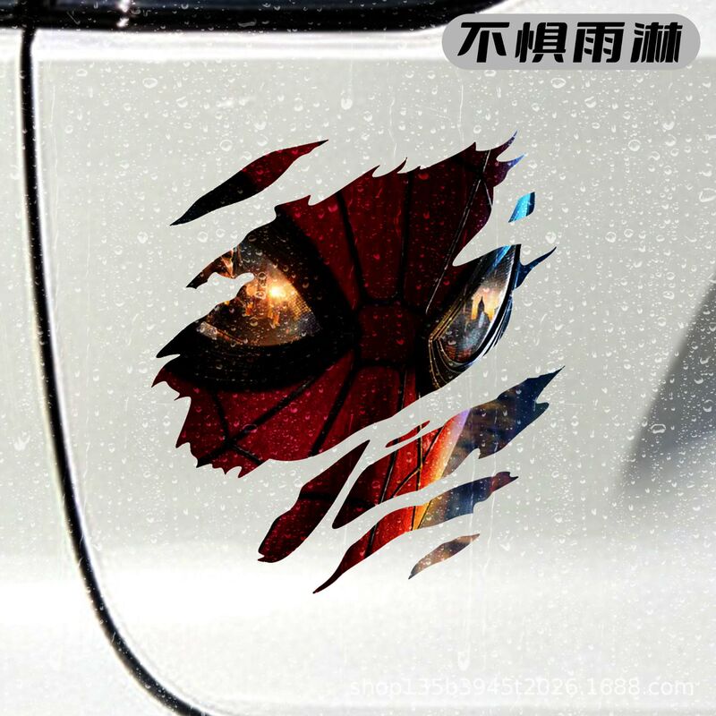 Popular tear-off style Marvel Spider-Man stickers, personalized and creative, for decorating luggage, electric vehicles, and car body scratches Popular tear-off style Marvel Spider-Man stickers, personalized and creative, for decorating luggage, electric vehicles, and car body scratches