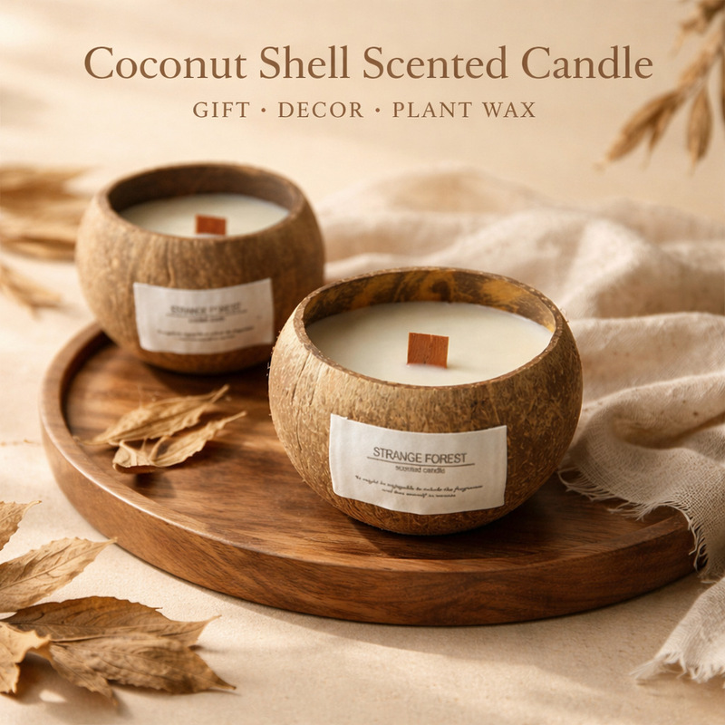 Cross-Border Coconut Shell Scented Candles Wholesale, Essential Oil Incense, High-End Plant-Based Wax Fragrance, Household Cross-Border Souvenirs Cross-Border Coconut Shell Scented Candles Wholesale, Essential Oil Incense, High-End Plant-Based Wax Fragrance, Household Cross-Border Souvenirs