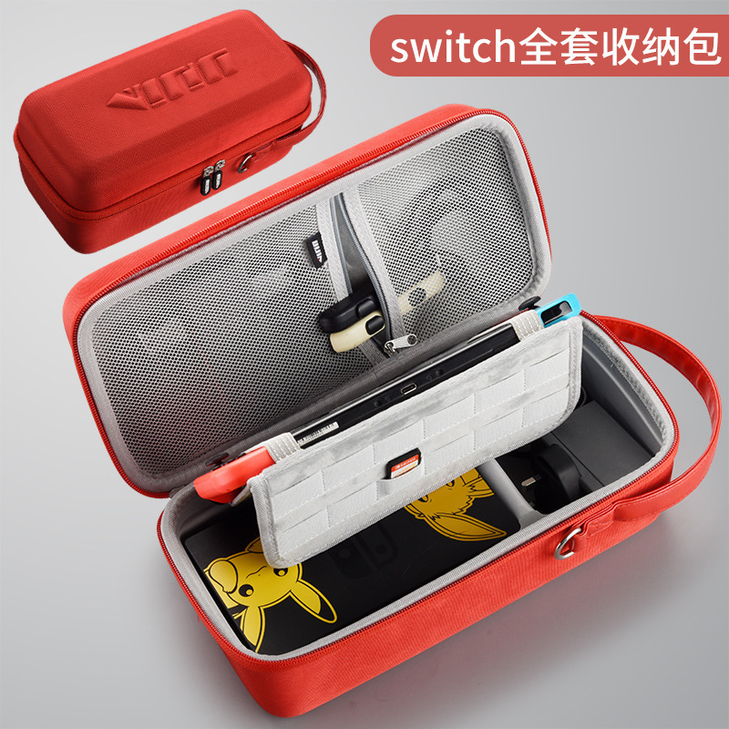 Red Seal Storage Bag Suitable for Nintendo Switch Oled, Ns Full Set of Accessories Protective Case, Eva Oxford Red Seal Storage Bag Suitable for Nintendo Switch Oled, Ns Full Set of Accessories Protective Case, Eva Oxford