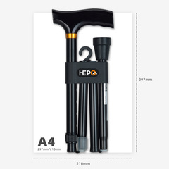 Haobu HEPO portable aluminum alloy folding crutches for the elderly anti-slip foldable lightweight crutches single crutches