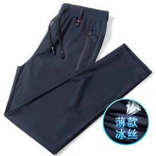 高端免烫九分裤男夏季薄款男士休闲裤商务冰丝九分裤子大码男裤26
