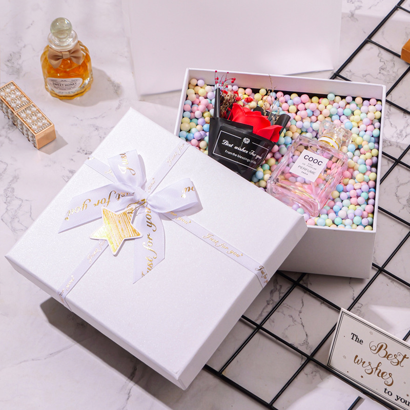 Caja de regalo de cubierta blanca simple, caja de regalo de cumpleaños creativa, caja de regalo sorpresa para hombres y mujeres image 5