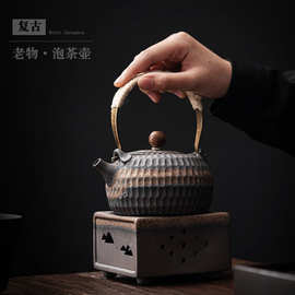 中式温茶炉陶瓷复古功夫茶具茶道配件蜡烛炉子恒温器加热茶炉批发