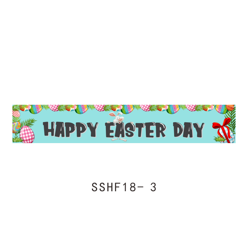 Banderas de Pascua transfronterizas, decoraciones de fiestas navideñas, banderas colgantes, huevos, conejitos, diseño de patio, banderas, pancartas personalizadas