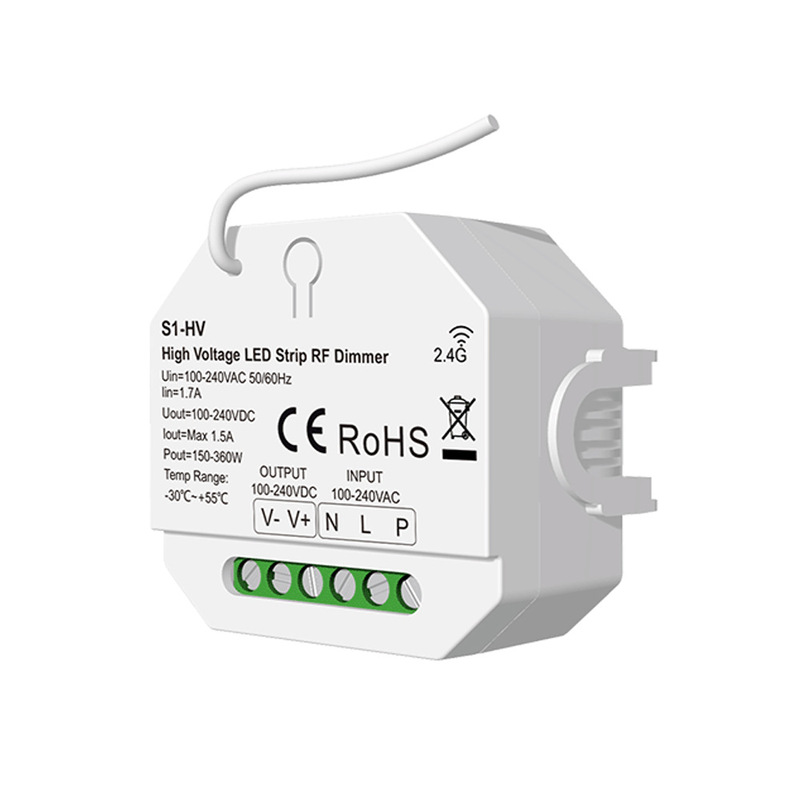S1-HV 100-240V1.5ALED lights with 2.4GRF PUSH dimming controller signal automatic relay