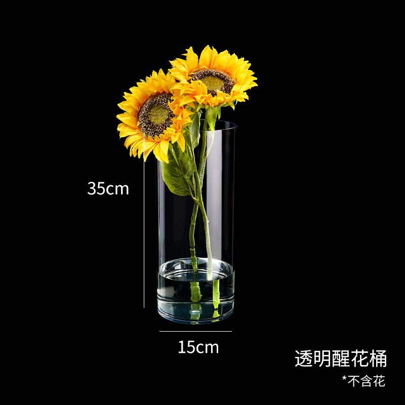 Maceta Resistente a la Presión y a las Caídas, Maceta Redonda Decorativa para Interiores, Maceta Transparente de Acrílico para Arreglos Florales, Venta al por Mayor para Floristerías