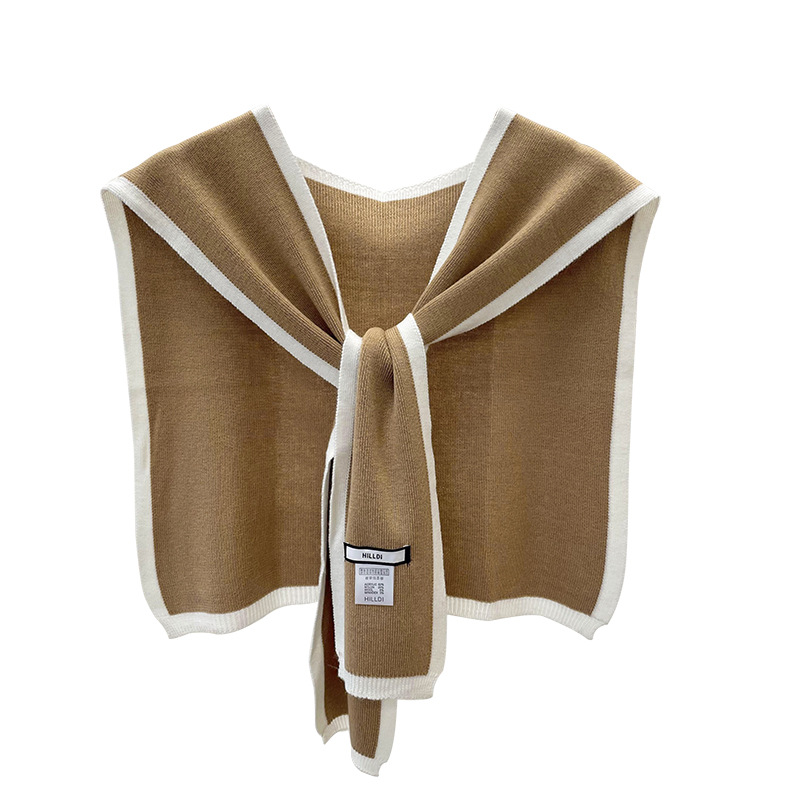 Corea del Sur dongdaemun primavera y otoño nuevo cuello protección caliente mantón de las mujeres color sólido chal punto exterior corbata bufanda