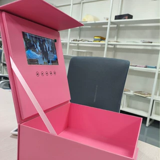7英寸智能宣传视频 高端化妆品定制包装 开盖即播企业广告定制