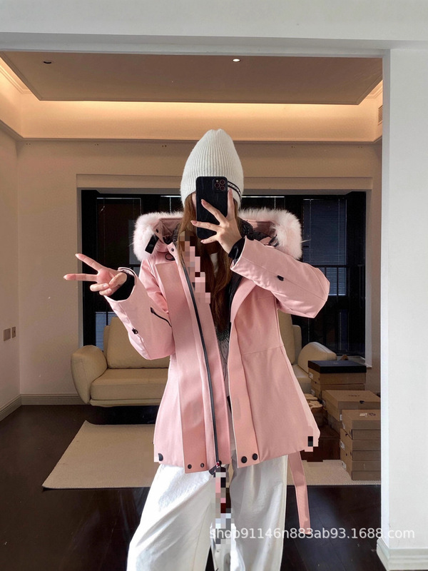 蒙口鹅绒服原标M家25秋冬新款高端女士狐狸毛领羽绒滑雪夹克外套|undefined