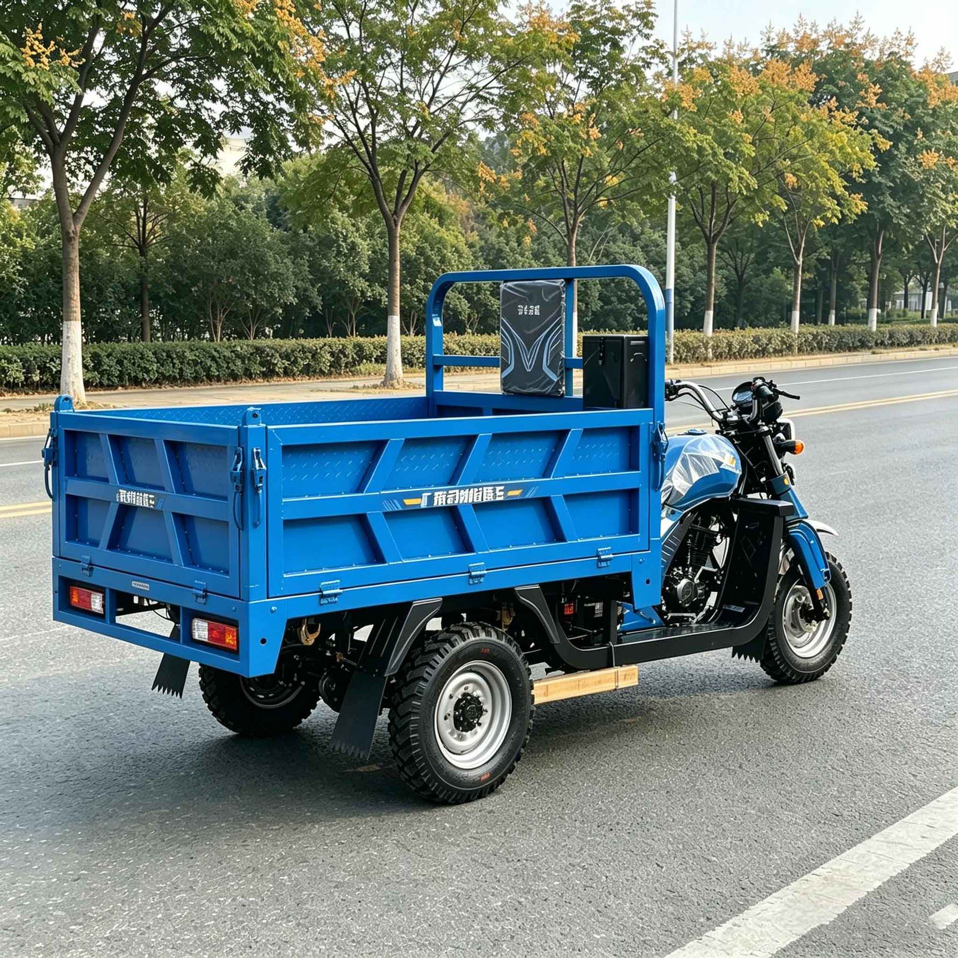 Popular Overseas Fuel-Powered Three-Wheeled Passenger Cart with Canopy, Strong Power and Practicality for Cross-Border Passenger Transport in Southeast Asia