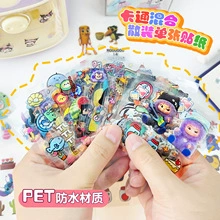 Набор смешанных стикеров с мультяшными персонажами, разные стили, милые стикеры, детские креативные стикеры, стикеры для творчества и рукоделия