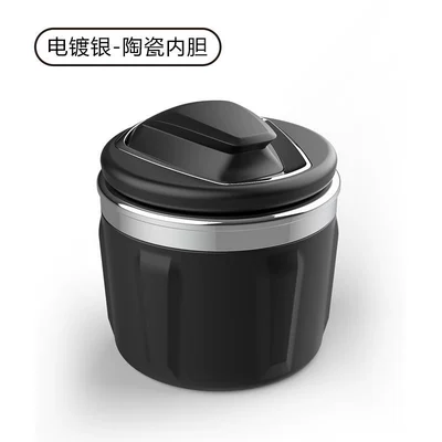 Suitable for Bmw 5 Series Car Ashtray with Cover, Creative Car Supplies, In-Car Ashtray with Led Light Ceramic (Car ashtray) - bmw-ceramic-ashtray-silver