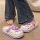 2025 New Cave Shoes Women's Cute Cartoon Cyber Popular Student Sandals and Slippers Thick Sole Height Increased Ugly Cute Baotou Sandals and Slippers