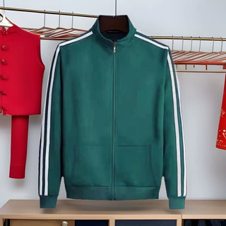 2025新年大红色喜庆开衫立领卫衣外套流行户外工作服直筒长袖外贸