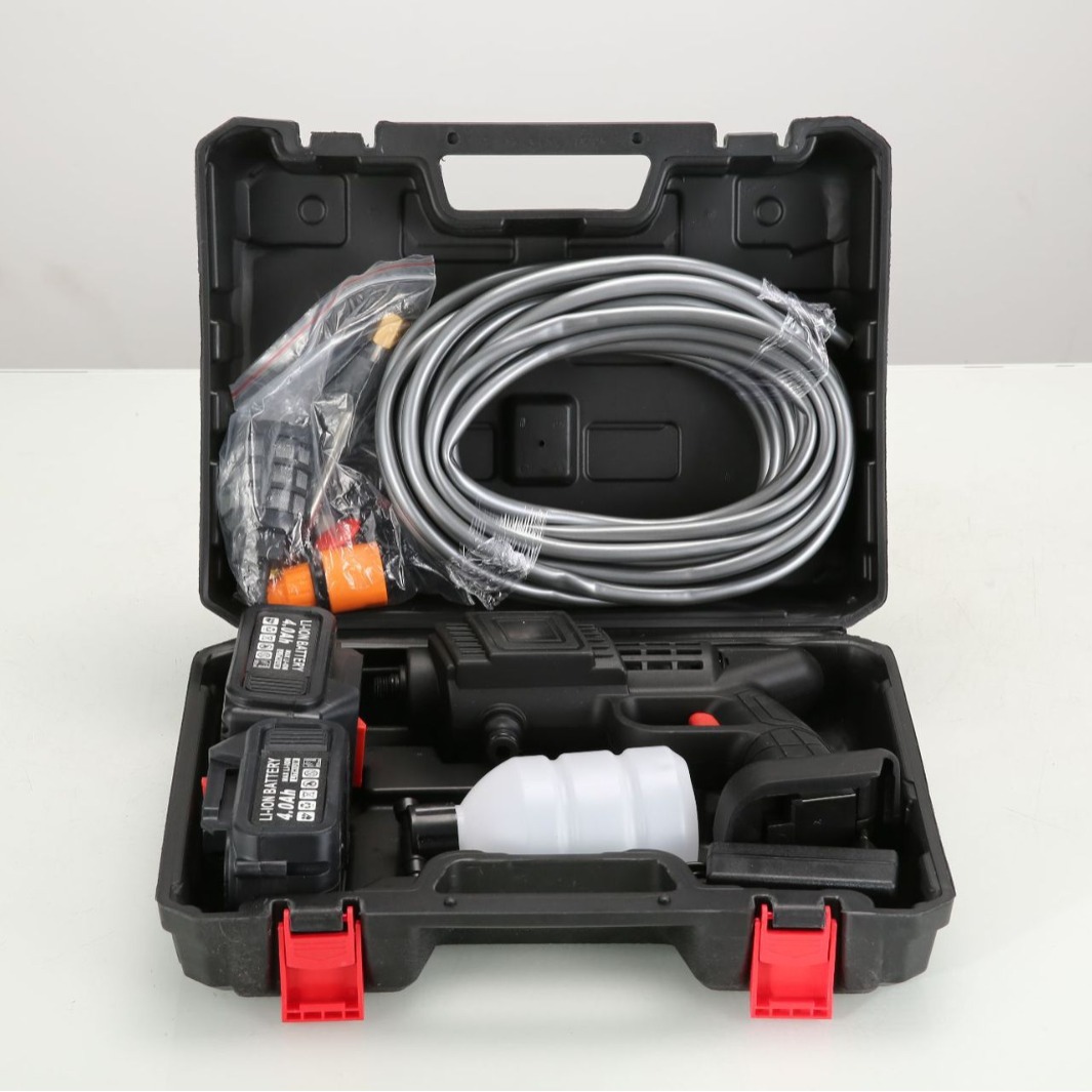 pistola eléctrica de litio eléctrica portátil recargable de alta potencia doméstica con tubo de agua pistola de agua de lavado de suelo pistola de agua de alta presión