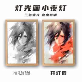 进击的巨人周边氛围灯光画摆台同学朋友生日礼物小夜灯镜子灯光画