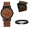 Nylon metal gold watch, universal case for elementary school students, new collection, simple and elegant design