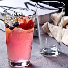 果茶玻璃杯大容量夏天家用简约特调奶茶柠檬茶杯子送吸管外贸批发