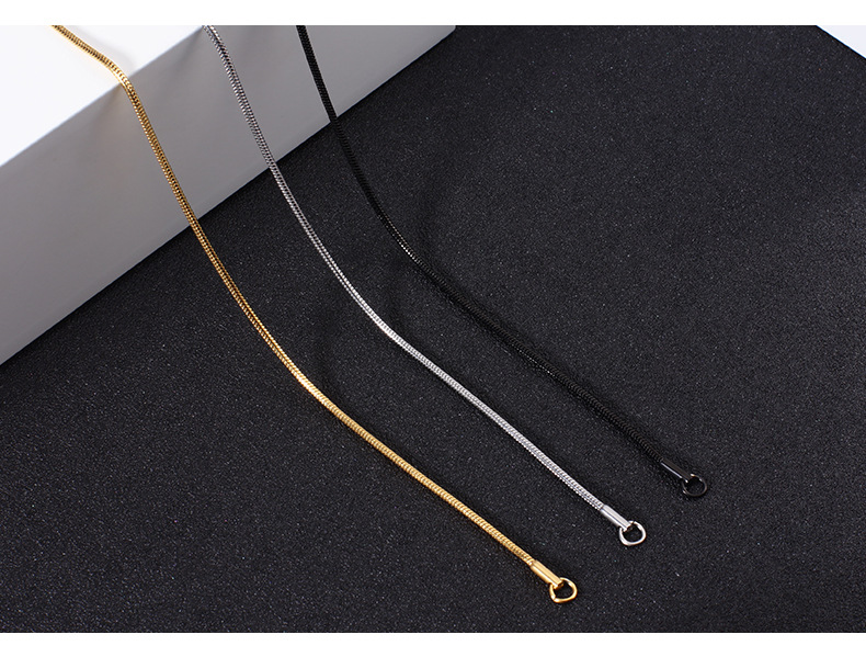 13g Weight Necklace Classification 1 Piece Quantity Casual Simple Style Solid Color Titanium Steel Plating Unisex Necklace