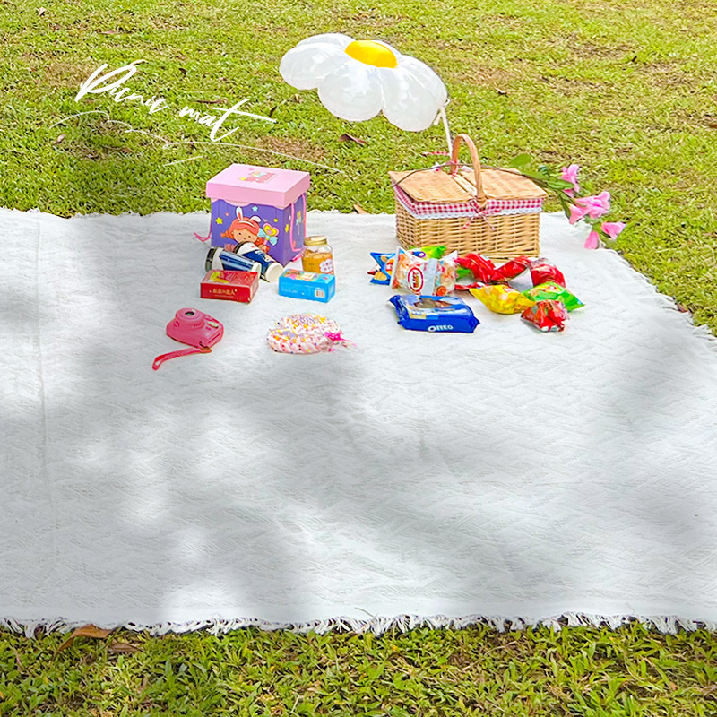 INS estilo alfombra de picnic al aire libre camping manta mantel almuerzo manta alfombra cubierta paño sofá toalla picnic césped Mat paño