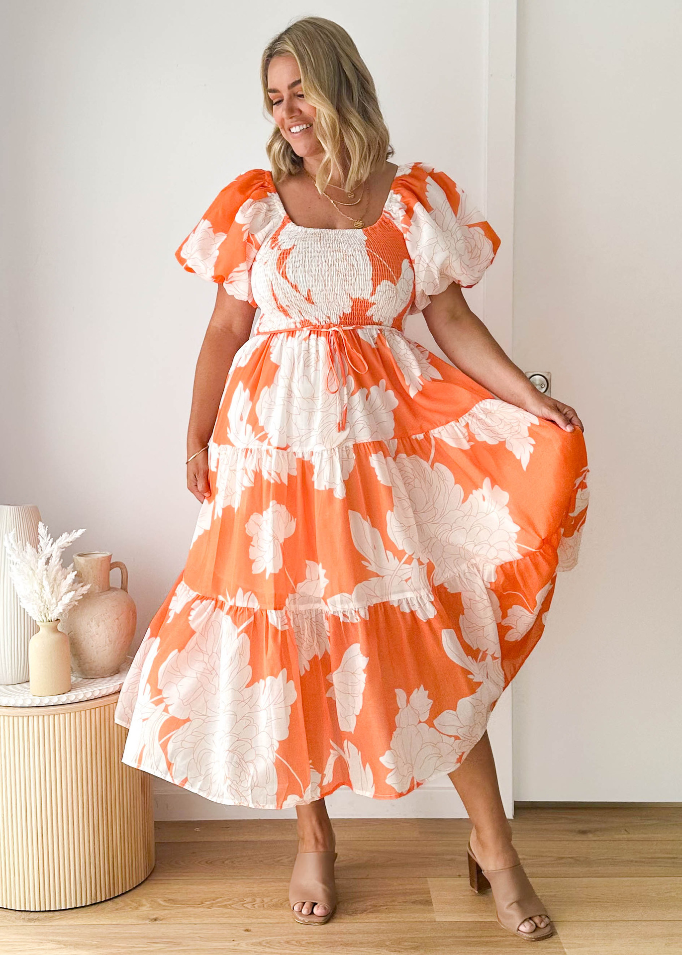 266g Weight Maxi Long Dress Dress Length Type Short Sleeve Sleeve Length Swing Dress Dresses Type Puff Sleeve Sleeve Type Polyester Fabric Type High Waist Waist Line Holiday, Daily Occasion Off Shoulder Neckline Slim Fit Type Flower Pattern Spring Season Women's Gender Printing Design Elegant, Pastoral Style Wholesale Women's Elegant Pastoral Printing Flower Holiday Daily Off Shoulder Short Sleeve Swing Dress 26