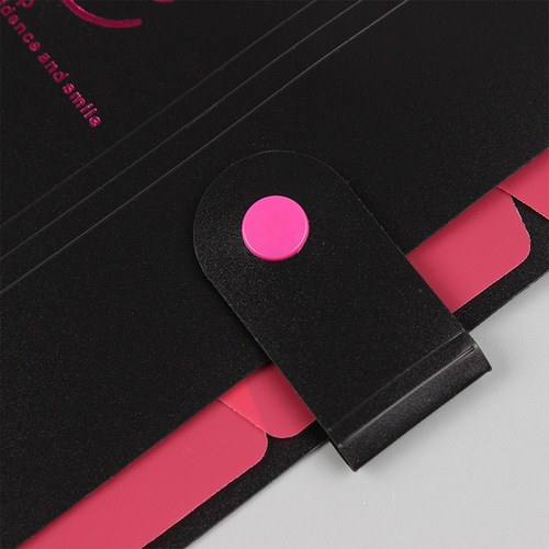 A4 Large Capacity Folder Candy Color Data Book Multi-Layer Insert File Bag Button Style Accordion Bag PP Data Bag