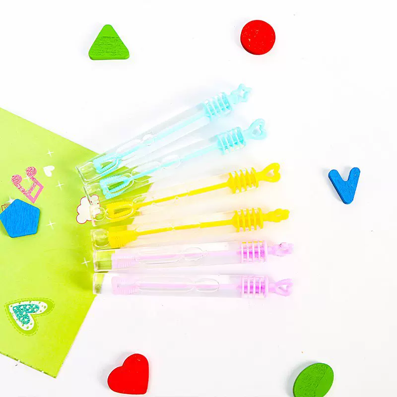 泡泡胶迷你爱心五角星泡泡棒吹不破泡泡水七彩多款儿童玩具泡泡棒