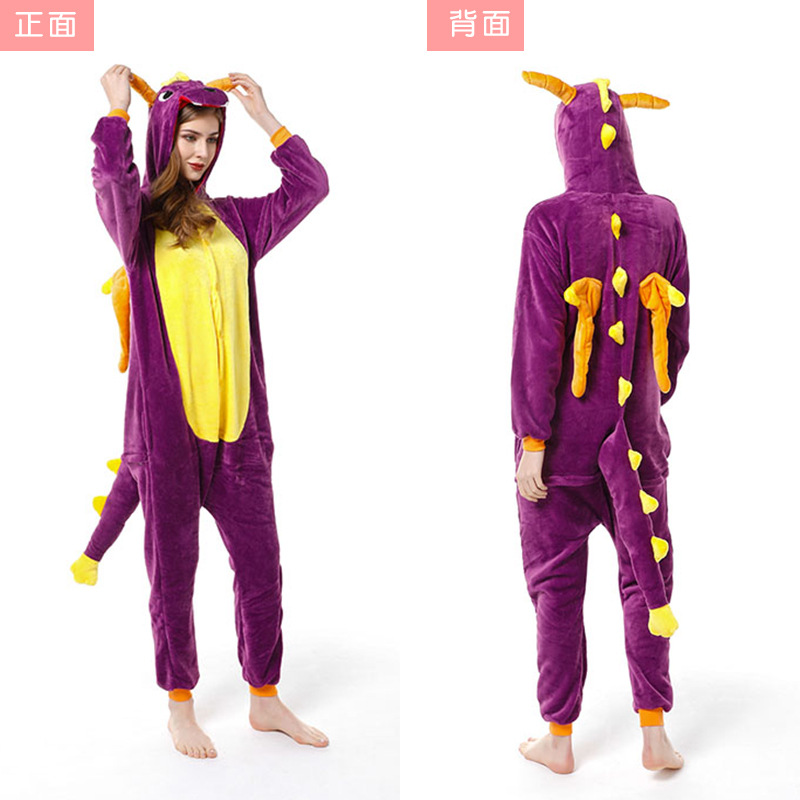 Otoño y invierno serie de animales de flanela de dibujos animados mono Goku polvo cerdo padres e hijos pareja ropa de casa interacción padre-hijo