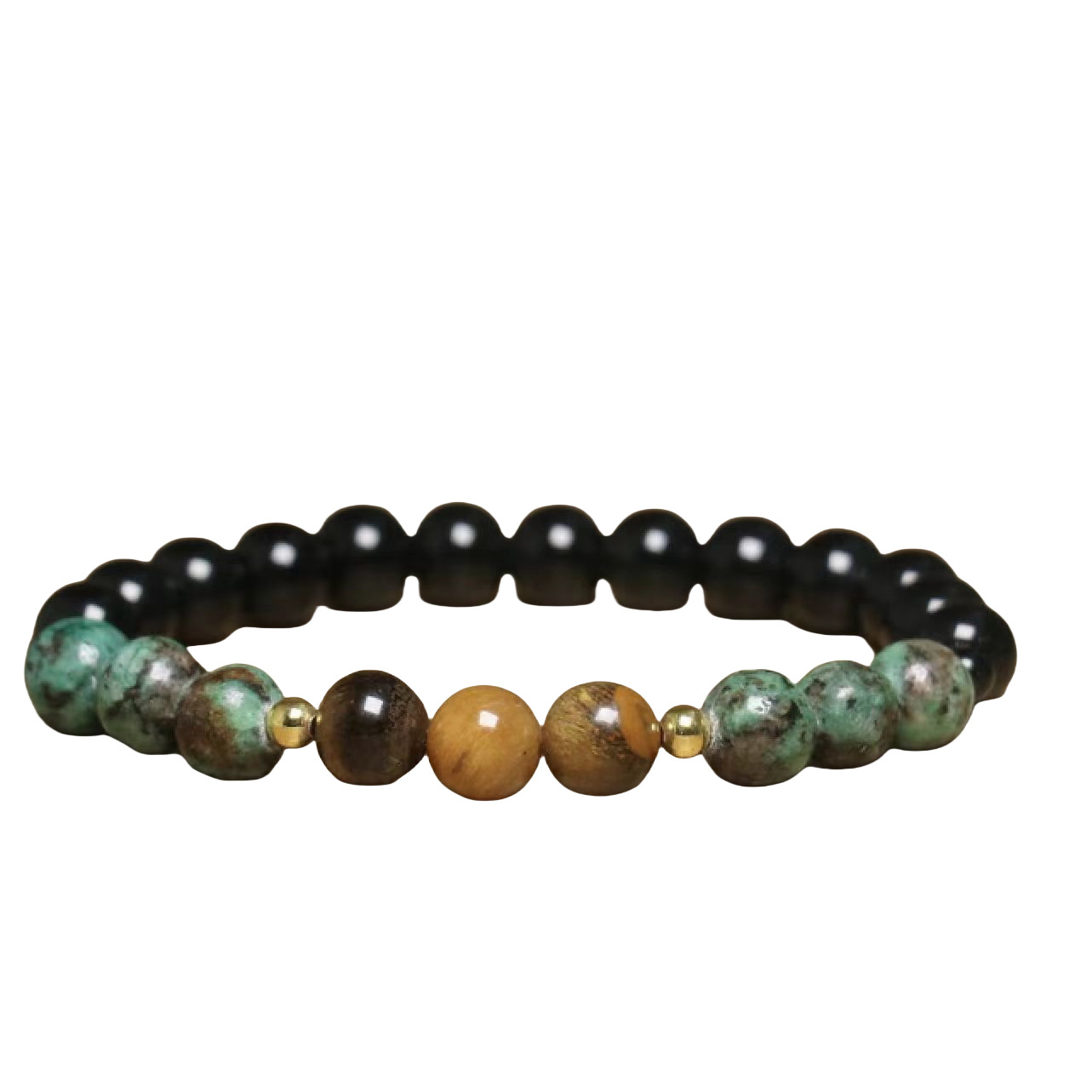 Fábrica directa de piedra natural cuentas de acero inoxidable cruces cuentas pulseras de joyería de piedra volcánica pulseras