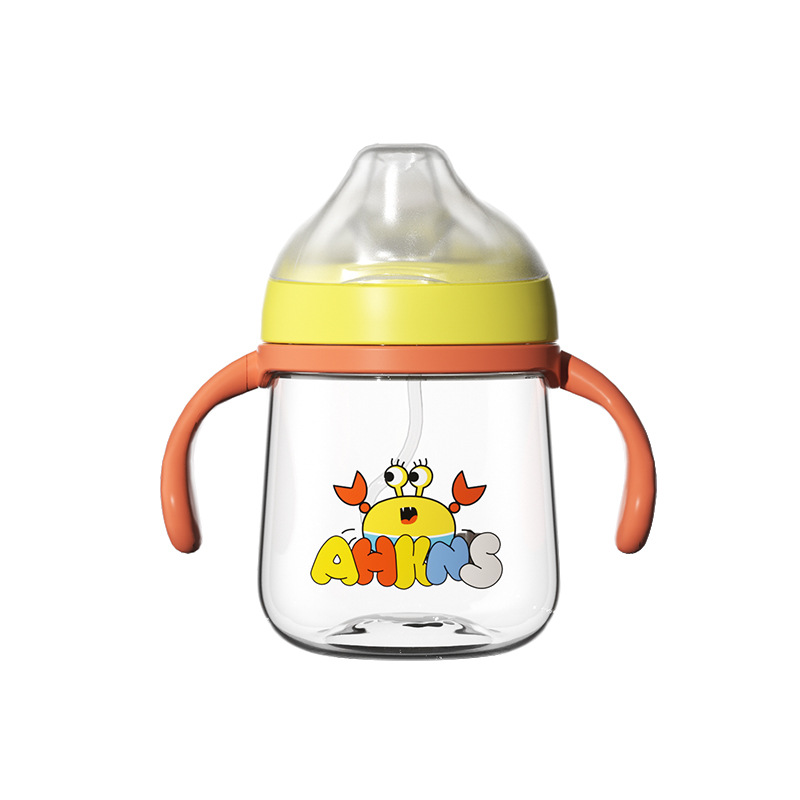 Baby duckbill Cup Milk Cup taza de bebida para niños taza de agua especial para bebés con mango bebida directa anti-estrangulamiento biberón