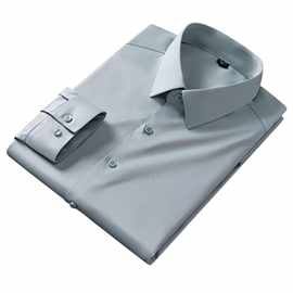 竹纤维纯色男士衬衫抗皱处理无痕舒适大码正装商务服饰专业穿着