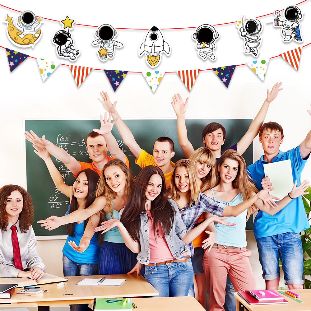 2024 Nueva temporada de graduación tire bandera colgante decoración del partido decoración banner ceremonia de graduación atmósfera diseño papel tire bandera