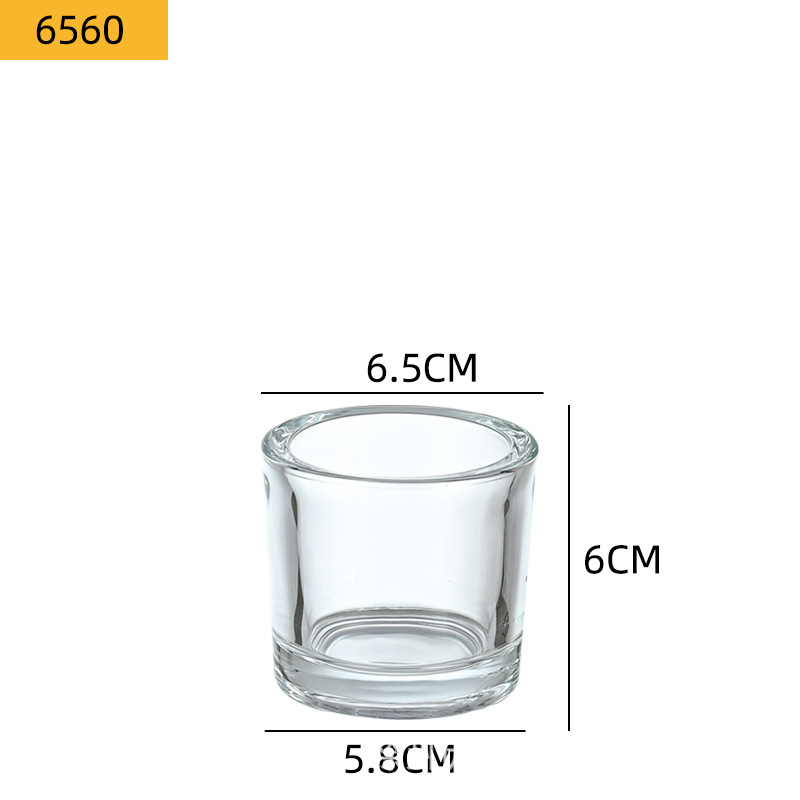 Portavelas de Vidrio Transparente Simple al por Mayor, Decoración de Dormitorio DIY, Vaso para Velas de Aromaterapia, Frasco Vacío para Velas, Decoración del Hogar