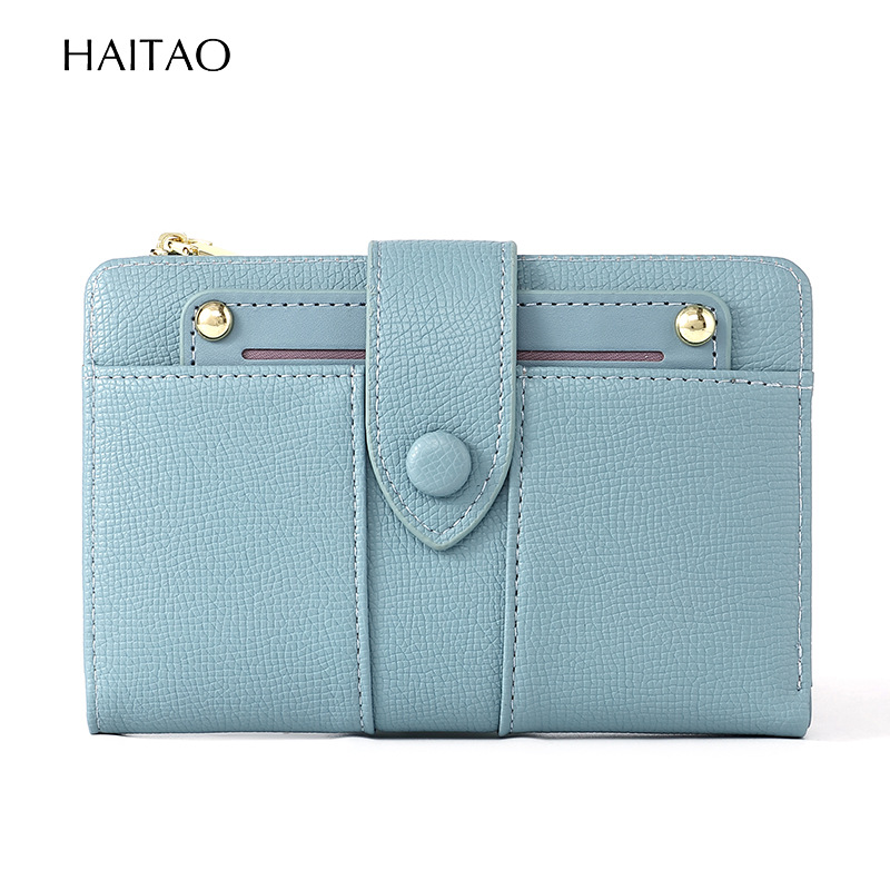 Nueva cartera de mujeres bolsas de tarjetas de color sólido2024 mujeres de alto nivel sentido transfronterizo cremallera bolsas de cambio fuente fabricante