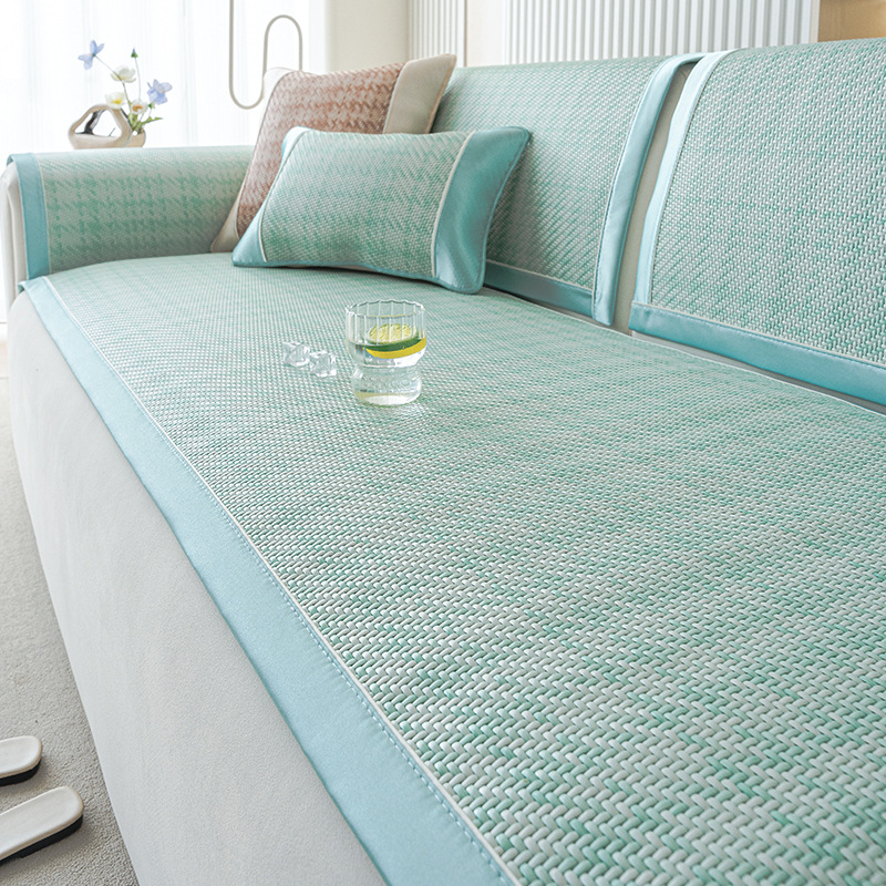 Nuevo cojín de sofá de ratán chino 2025 nuevo sofá de madera maciza de verano cojín de cojín de cojín de cojín de verano antideslizante de seda de hielo