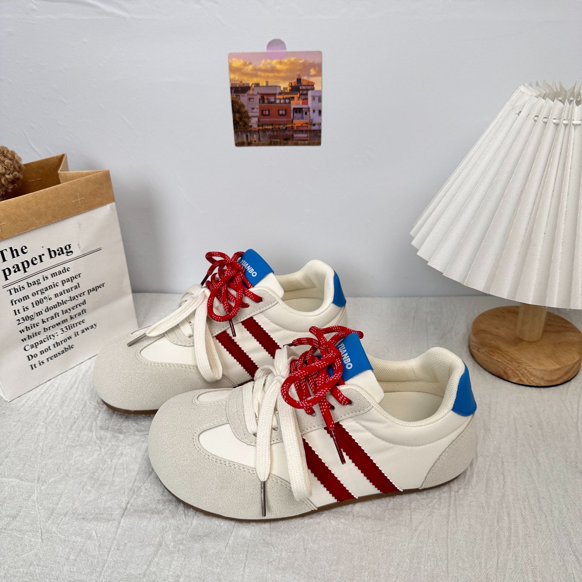 Yuanbo retro todo-fósforo zapatos Forrest Gump para estudiantes zapatos de entrenamiento alemán para mujer 2025 primavera y otoño zapatos deportivos casuales ligeros para el cabello image 3