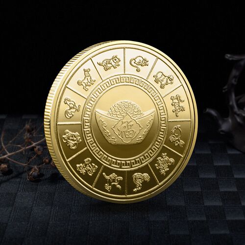 Chinese style Chinese dragon commemorative coins in the prosperous age of dragons Zodiac metal commemorative medal production company souvenirs