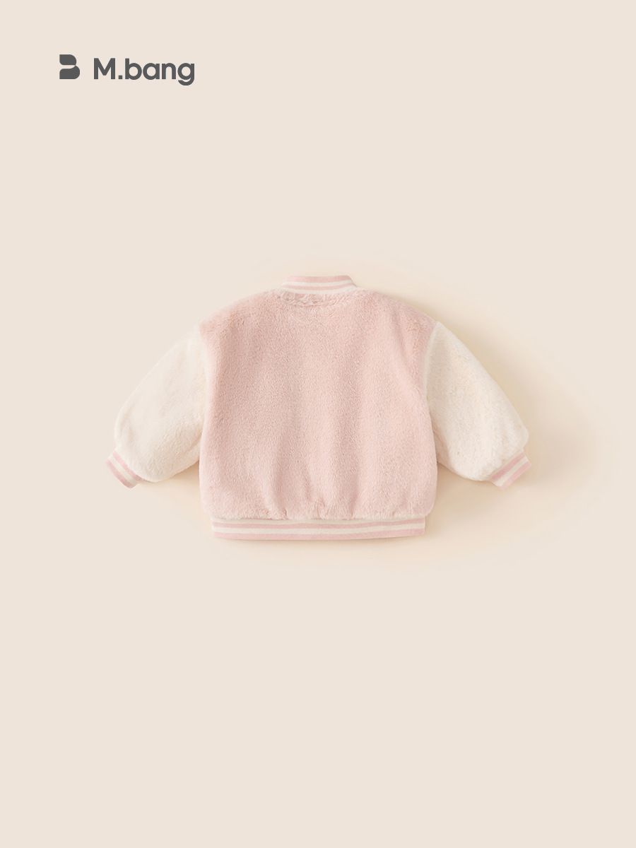 Yubao ropa infantil chaqueta de béisbol para niños otoño y invierno niñas chaqueta de algodón extranjero con lana gruesa para niñas