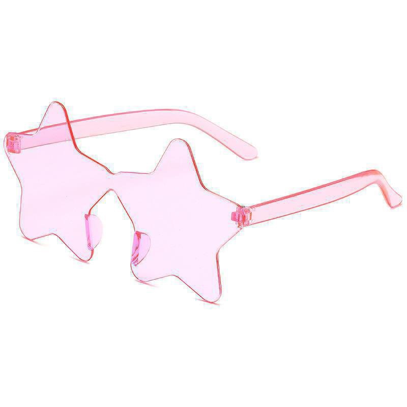 Gafas de Sol de Estrella de Cinco Puntas Sin Marco de Plástico PC Decorativas para Fiesta