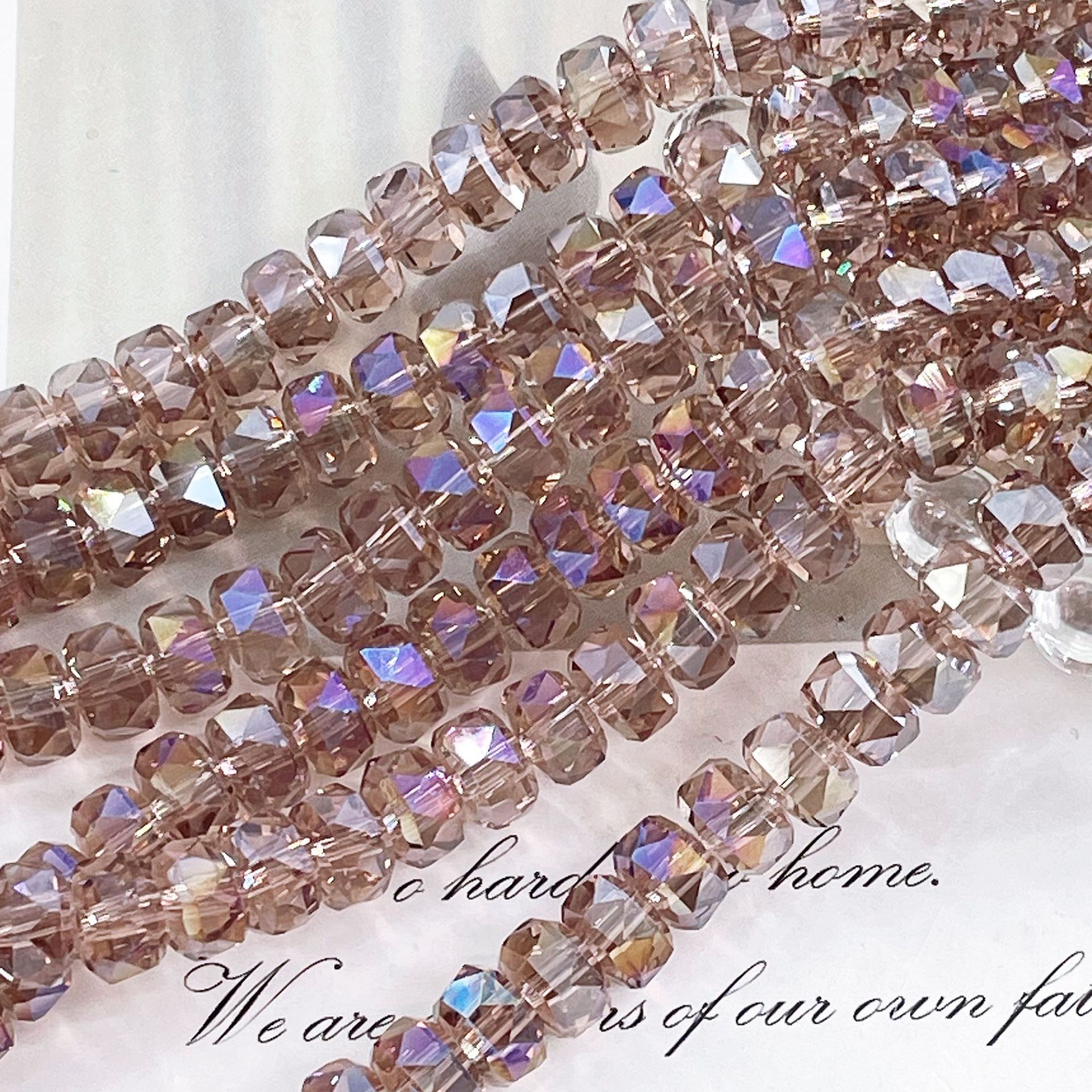 8mm Rainbow Wheel Jingjing Diy Jewelry Este embrión Vidrio Cristal Jewelry Pulsera Collar Moda Jewelry Accesorios dispersos