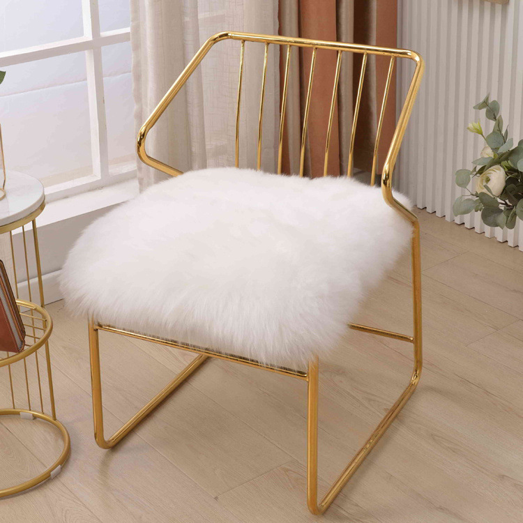 Pure Wool Chair Cushion Seat Pad for Office, Home, Bedroom, Fur Integrated Wool Leather Seat Cushion, European Style, Thickened Pure Wool Chair Cushion Seat Pad for Office, Home, Bedroom, Fur Integrated Wool Leather Seat Cushion, European Style, Thickened