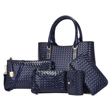 跨境2024春夏新款时尚大容量编织子母包女士单肩手提斜挎包批发