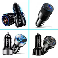 4USB автомобильное зарядное устройство автомобильного зарядного устройства маленькая стальная пушка 38W обнаружение напряжения цифровой дисплей 3.1A боулинг qc3.0