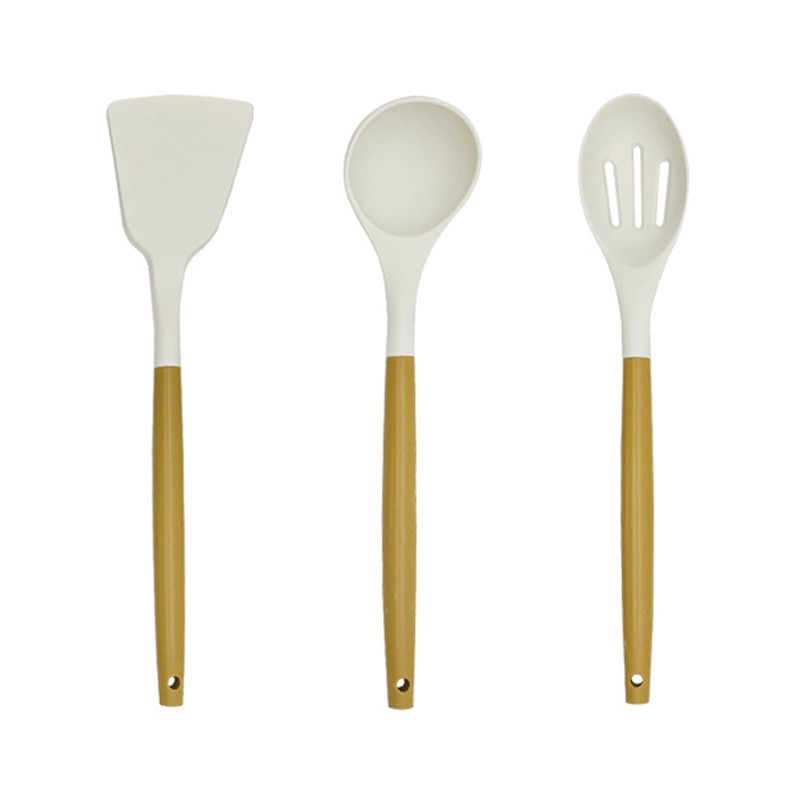 Kitchen espátula de silicona utensilios de cocina de silicona juego de 12 piezas colador cuchara de sopa cuchara de cocina casera juego de pala resistente a altas temperaturas