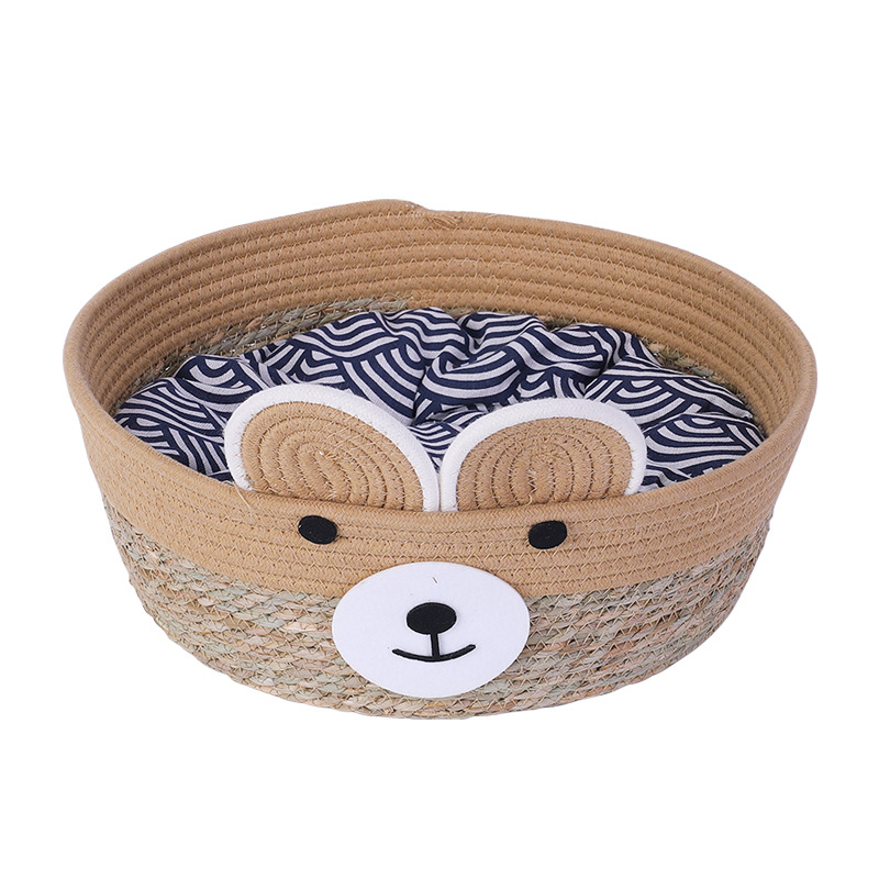 Verano estera de verano gato nido ratán verano perro perrera dibujos animados suministros para mascotas perro de peluche cama estera Cuatro Estaciones Universal