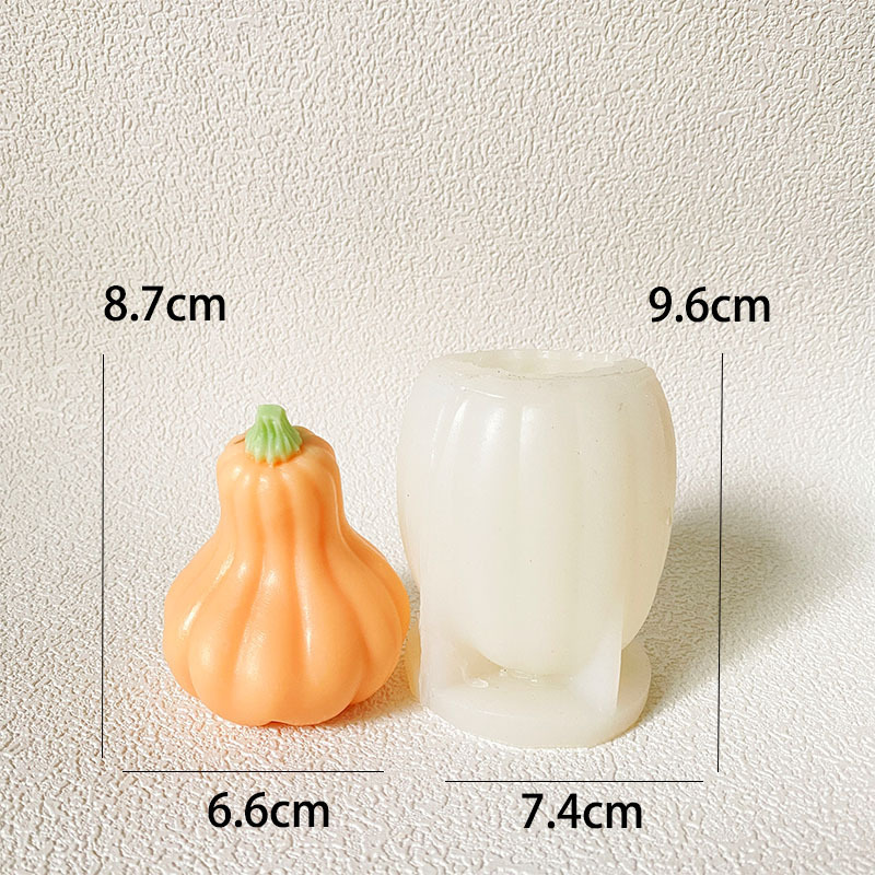 国境を越えたハロウィーンカボチャろうそくシリコン金型DIYカボチャ手作り石鹸ケーキ焙煎ろうそくカボチャ置物|undefined