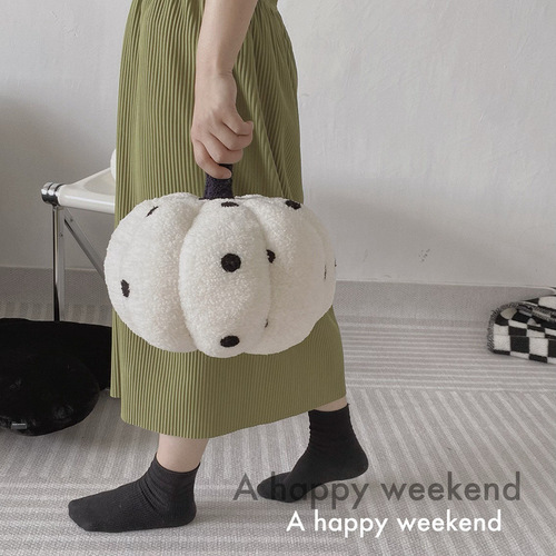 Cushion in Nordic light luxury style, patchwork pumpkin sofa cushion, plush pumpkin toy home decoration