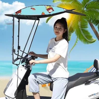 Half-length electric scooter rain canopy, Elektromobil üçün ön şüşə çətiri (günlük)
